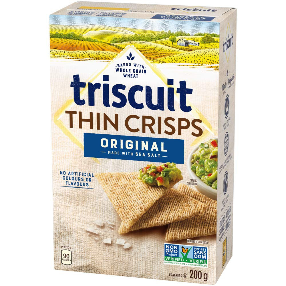 Triscuit Thin Crisps Crackers, Original, 200g/7.1 oz., {Imported from Canada}