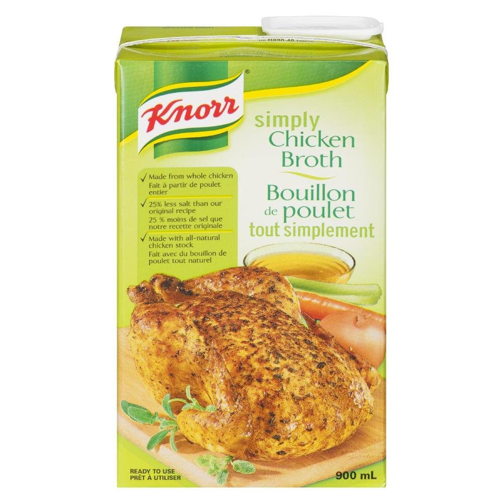 Knorr Simply Chicken Broth, 900ml/30.4oz., {Imported from Canada}