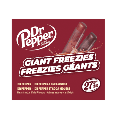 Dr Pepper Giant Freeze Pops, 27 x 150ml/5.25 fl. oz. Bars - Right Side