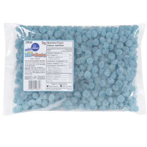 Allan Mini Sour Blue Raspberry Gummy Candy 1kg/2.2lbs. (Imported from Canada)