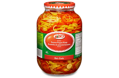 Bick's Pickled Hot Banana Pepper rings 4L/1.1 Gallon Jar {Imported from Canada}