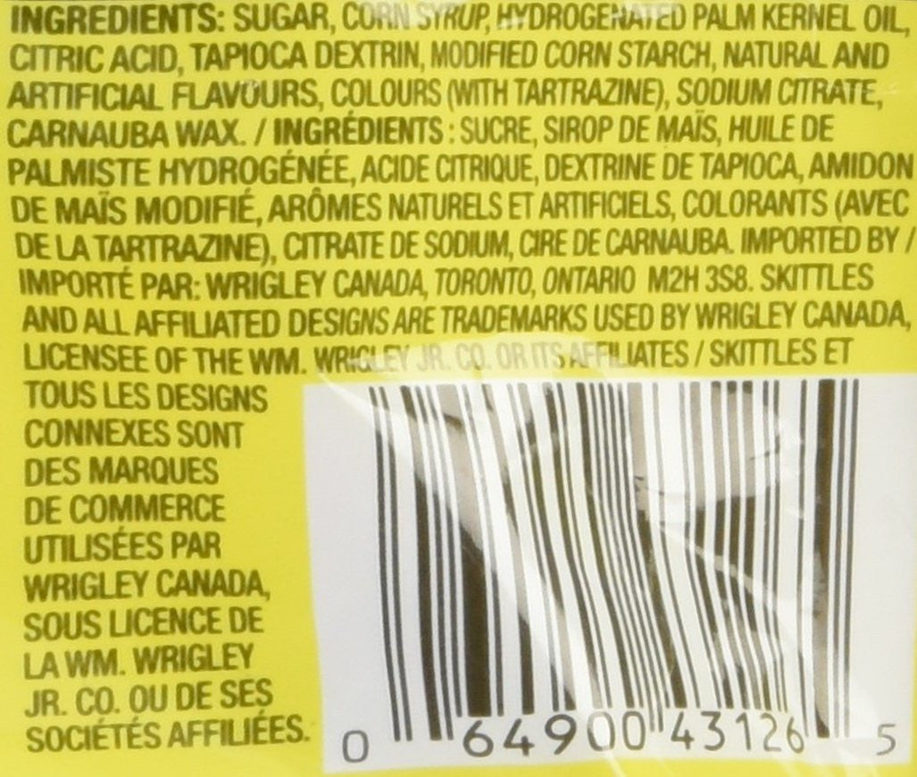 Skittles Brightside Candy, 191g/6.7oz, Bag, {Imported from Canada}