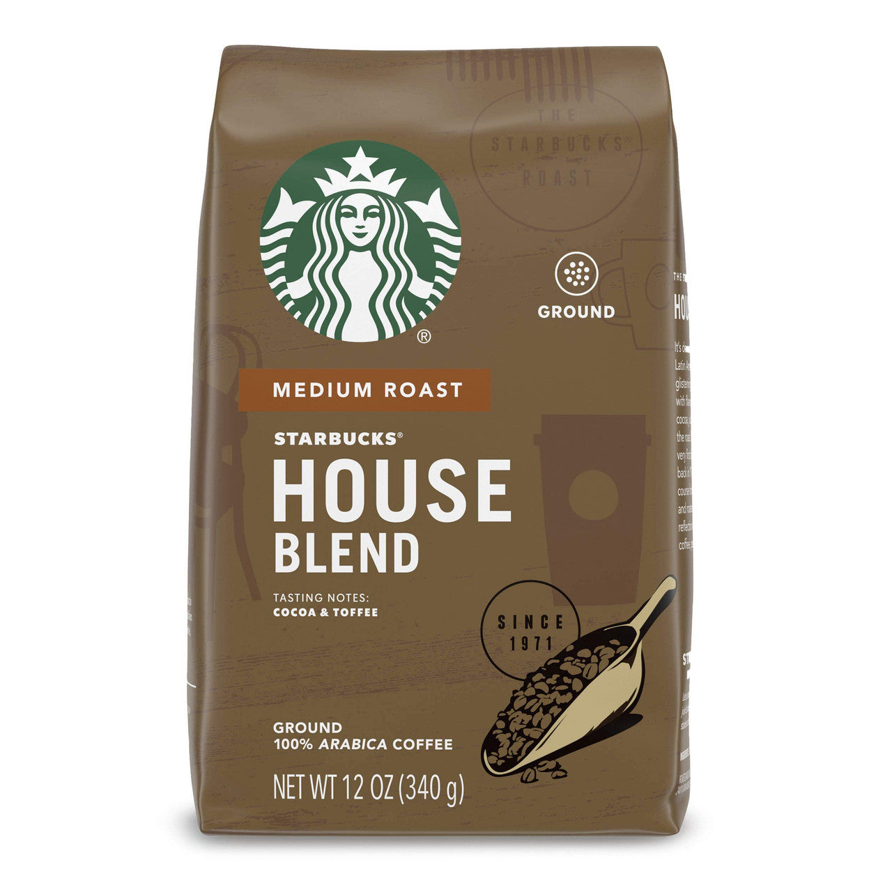 Starbucks Medium House Blend Ground Coffee, 340g/12oz {Imported from Canada}