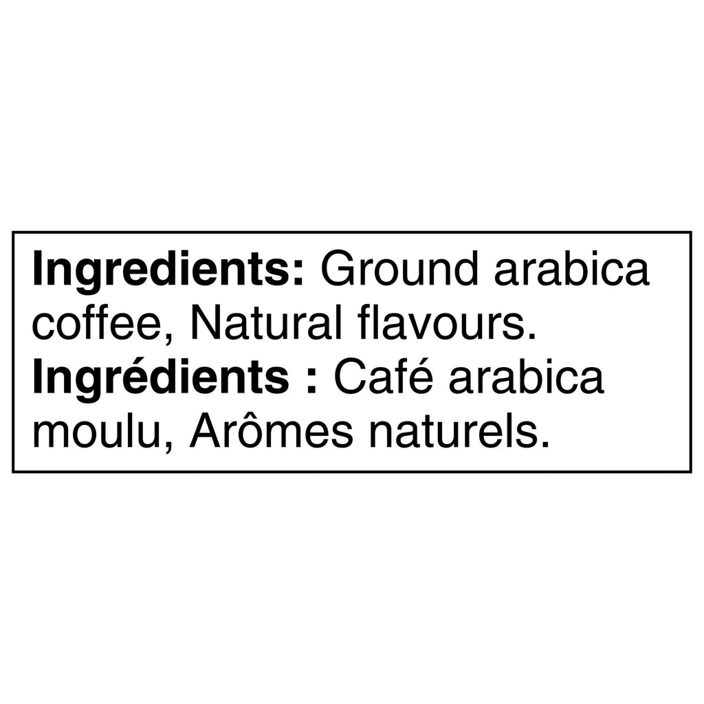 Starbucks Iced Coffee Vanilla, ingredients label