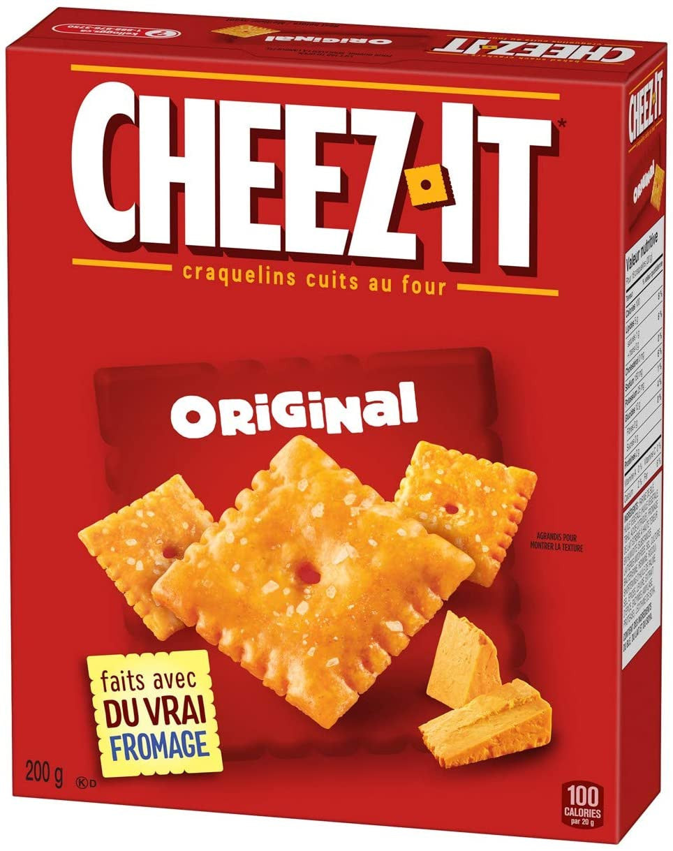 Cheez-It Original Baked Snack Crackers, 200g/7.1 oz., Box, {Imported from Canada}