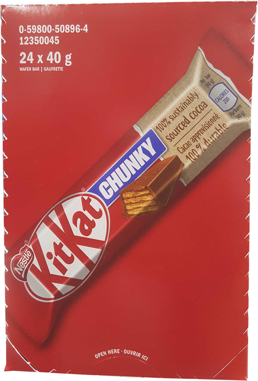 Nestle Kit Kat Chunky Chocolate Bars, 24ct X 40g/1.4oz., {Imported from Canada}