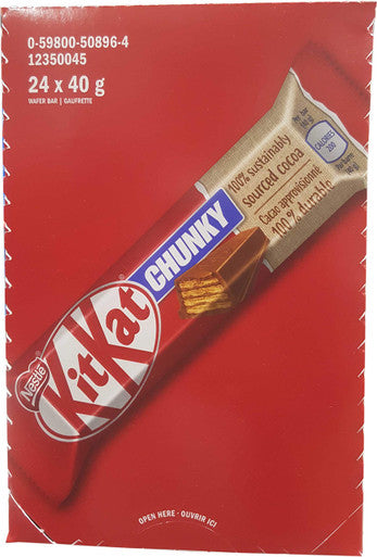 Nestle Kit Kat Chunky Chocolate Bars, 24ct X 40g/1.4oz., {Imported from Canada}
