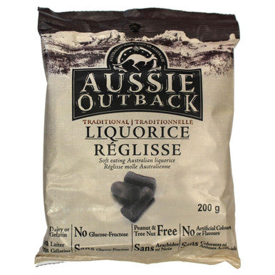 Aussie Outback Traditional soft eating Australian liquorice, 200g/7.1 oz., {Imported from Canada}
