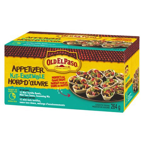 Old El Paso Mini Tortilla Bowl Appetizer Kit, 264g/9.3oz., {Imported from Canada}