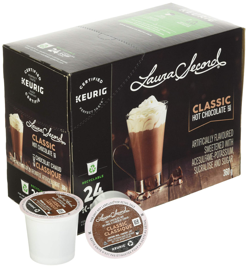 Laura Secord Hot Chocolate Mix K-Cups for Keurig, 24ct {Imported from Canada}