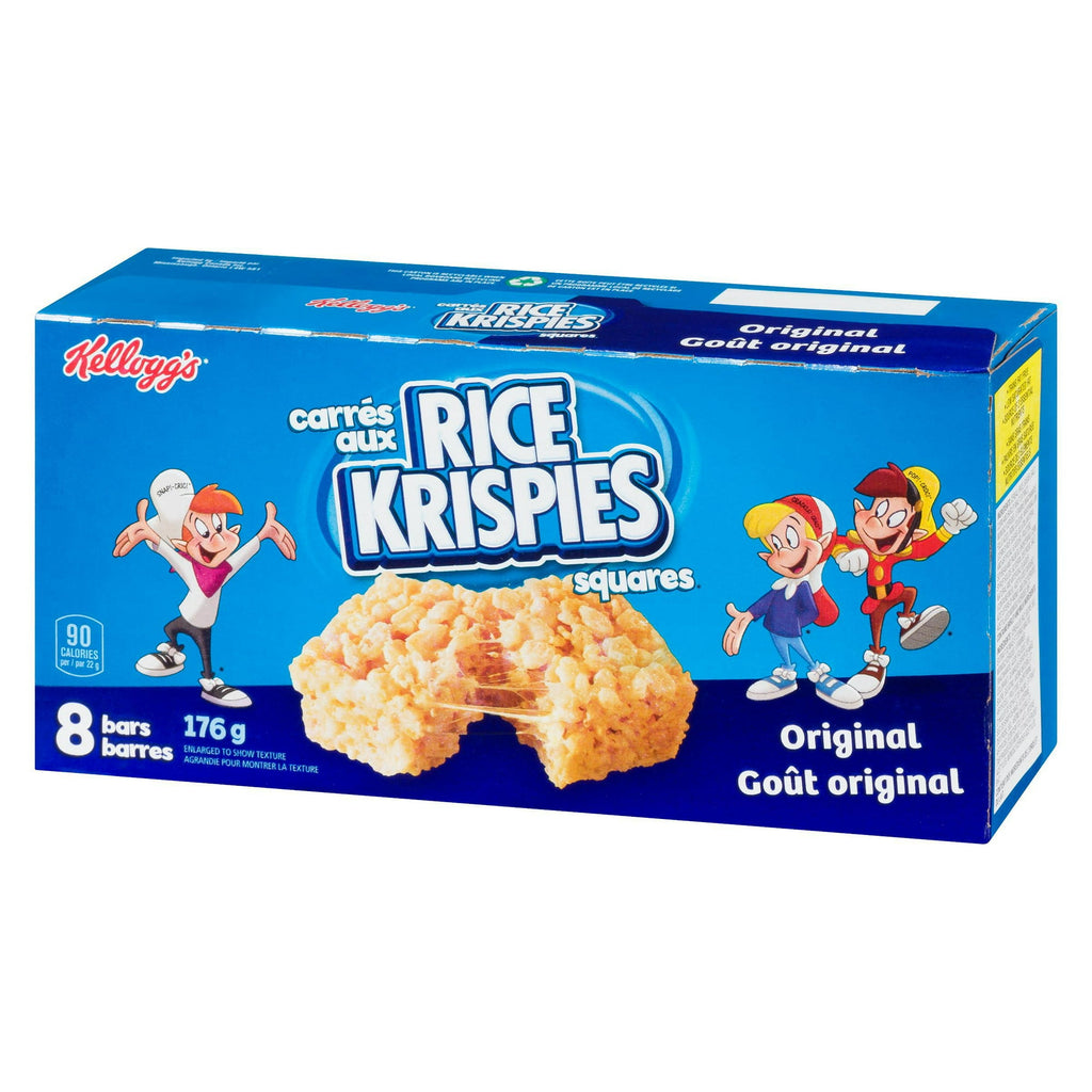 Box of Kellogg's Original Rice Krispies Bars 176g/6.2 oz on a white background