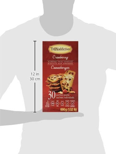 Thinaddictives Cranberry Almond Thin Cookies, 690g/24.3 oz., {Imported from Canada}