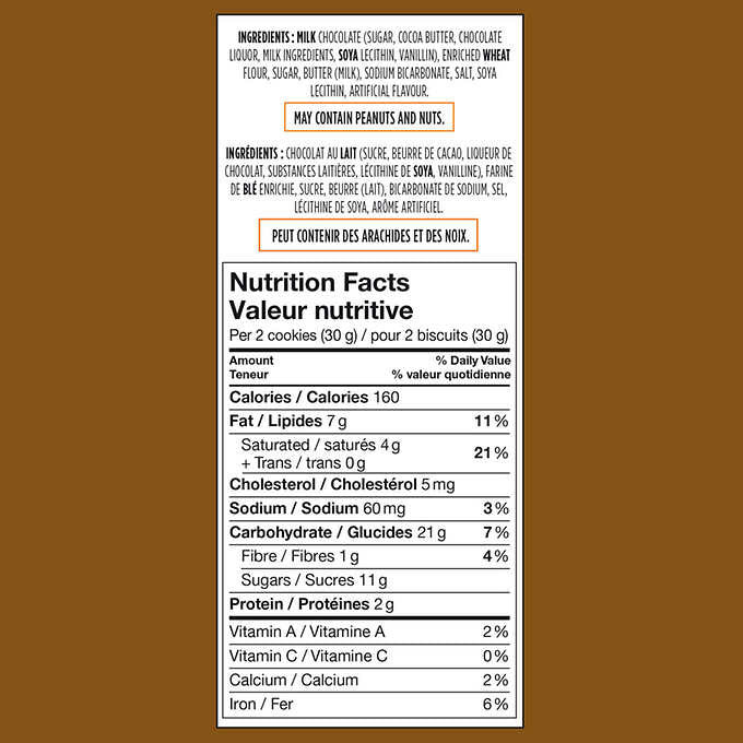 Leclerc Celebration Milk Chocolate Butter Cookies, 60-count, 900g/31.7 oz. Box, {Imported from Canada}