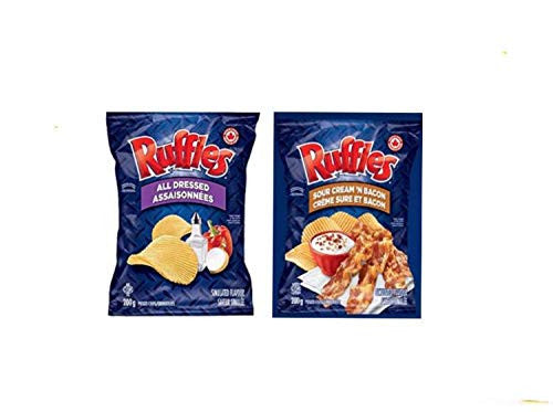 Ruffles Bundle 2 PK, All Dressed & Sour Cream & Bacon! {Imported From Canada}