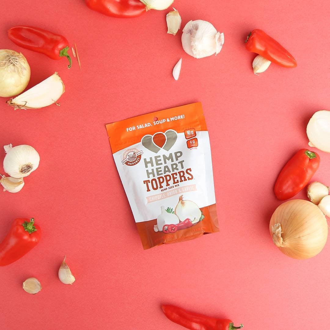 Manitoba Harvest Hemp Hearts Toppers, Chipotle, Onion & Garlic, 4.4oz; with 10g of Protein & Omegas, 4g of Fiber per Serving, Non-GMO