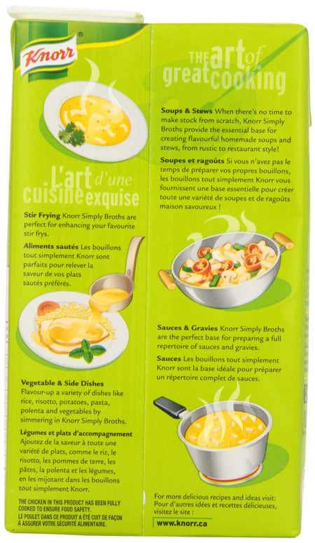 Knorr Simply Chicken Broth, 900ml/30.4oz., {Imported from Canada}