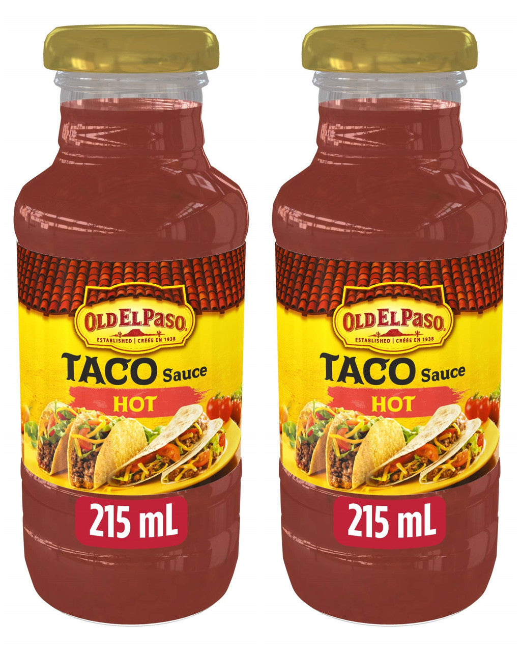 Old El Paso Taco Hot Sauce, 215ml/7.3 fl oz., (2 Pack) {Imported from