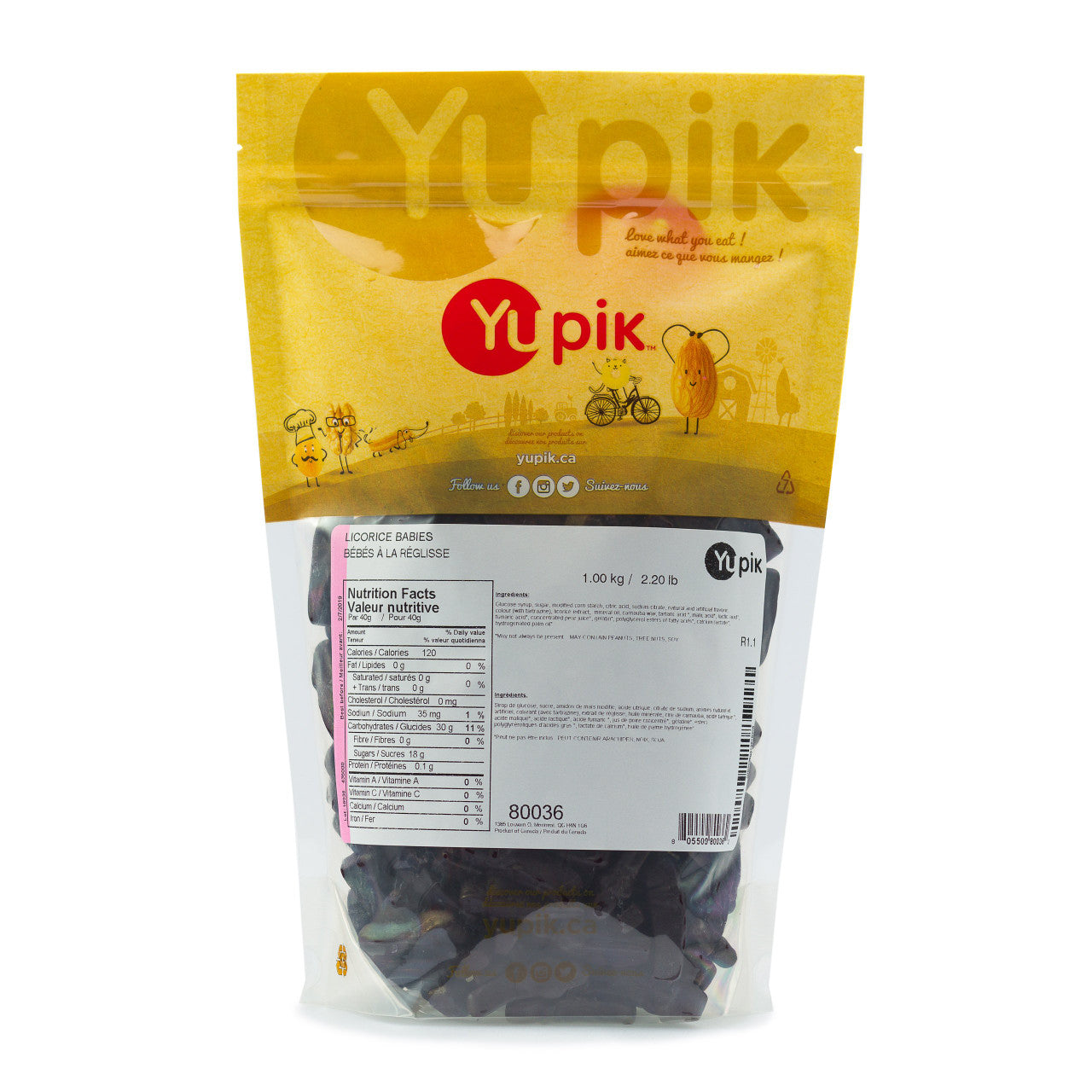 Yupik Licorice Babies, 1Kg/35.27 Ounces {Imported from Canada}