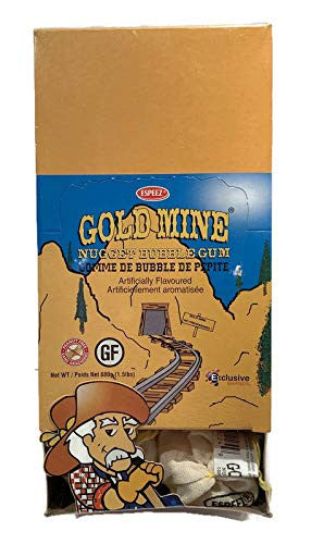 Gluten Free Gold Mine Nugget Bubble Gum - 12 Bags {Imported from Canada}