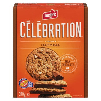 Leclerc Celebration Peanut Free Oatmeal Cookies 240g/8.5 oz., {Imported from Canada}
