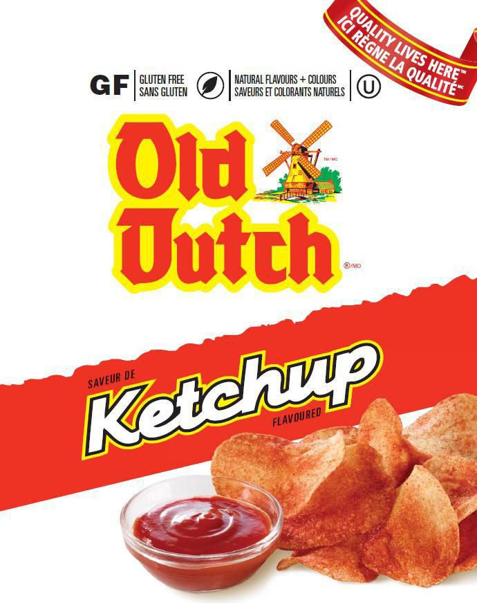 Old Dutch Ketchup Flavored Potato Chips (2 Pack) {Imported from Canada}