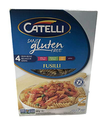 CATELLI Gluten Free Pasta Trio -FUSILLI, Spaghetti & Macaroni, 340g/12oz. Per Box, {Imported from Canada}