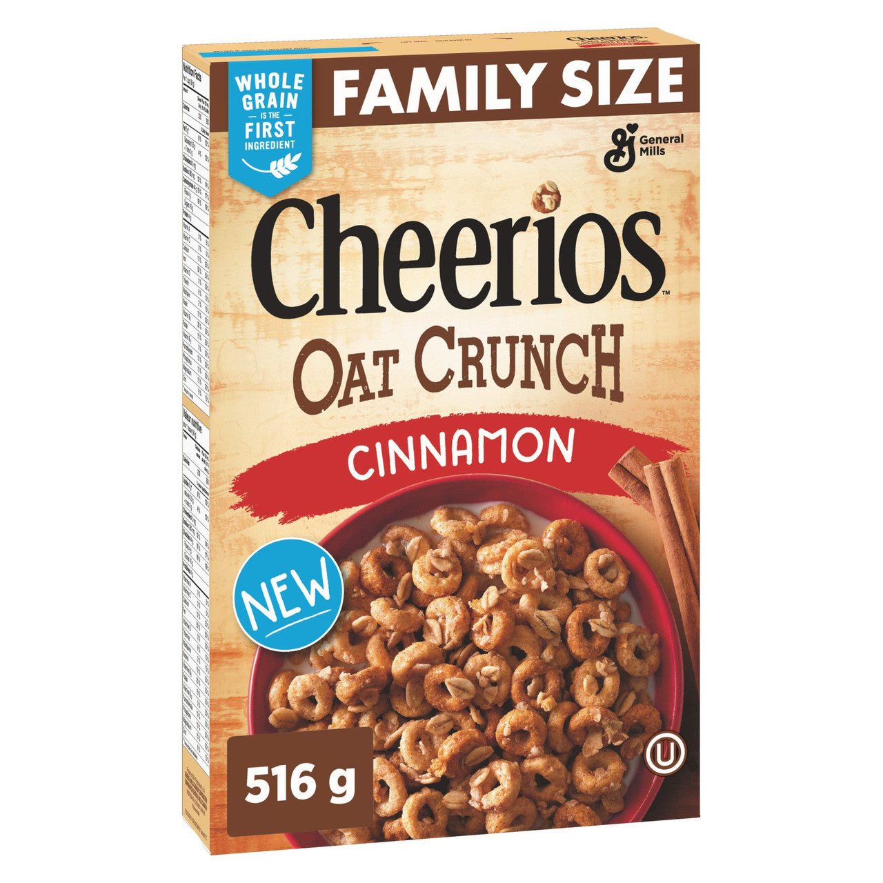 Cheerios Oat Crunch Cinnamon Cereal, 516g/18.2 oz., {Imported from Canada}