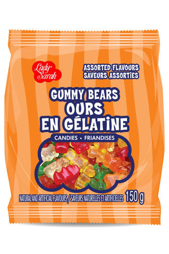 Lady Sarah Gummy Bears, Assorted Flavours, 150g/5.3oz., {Imported from Canada}