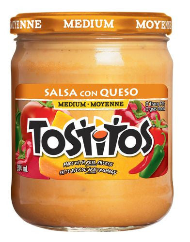 Tostitos Medium Salsa Con Queso Dip, 394ml/13.3 oz., {Imported from Canada}