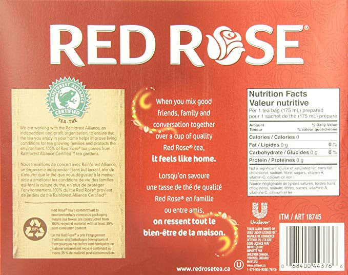 Red Rose Orange Pekoe Tea - 216ct/626g {Imported from Canada}