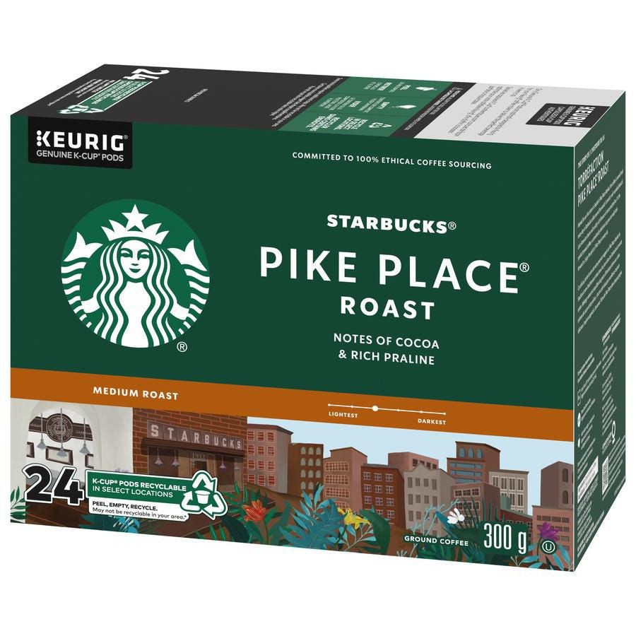 Starbucks Pike Place Medium Roast Coffee, K-Cups, 24 Count Box {Imported from Canada}