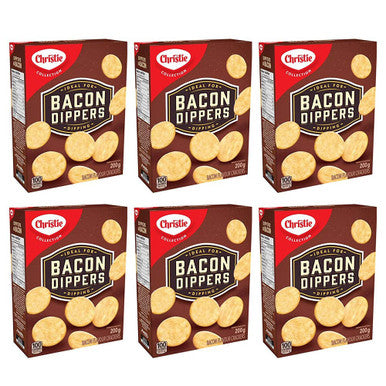 Christie Bacon Dippers Crackers, 200g/7.05 Ounces, 6 Count, {Imported from Canada}