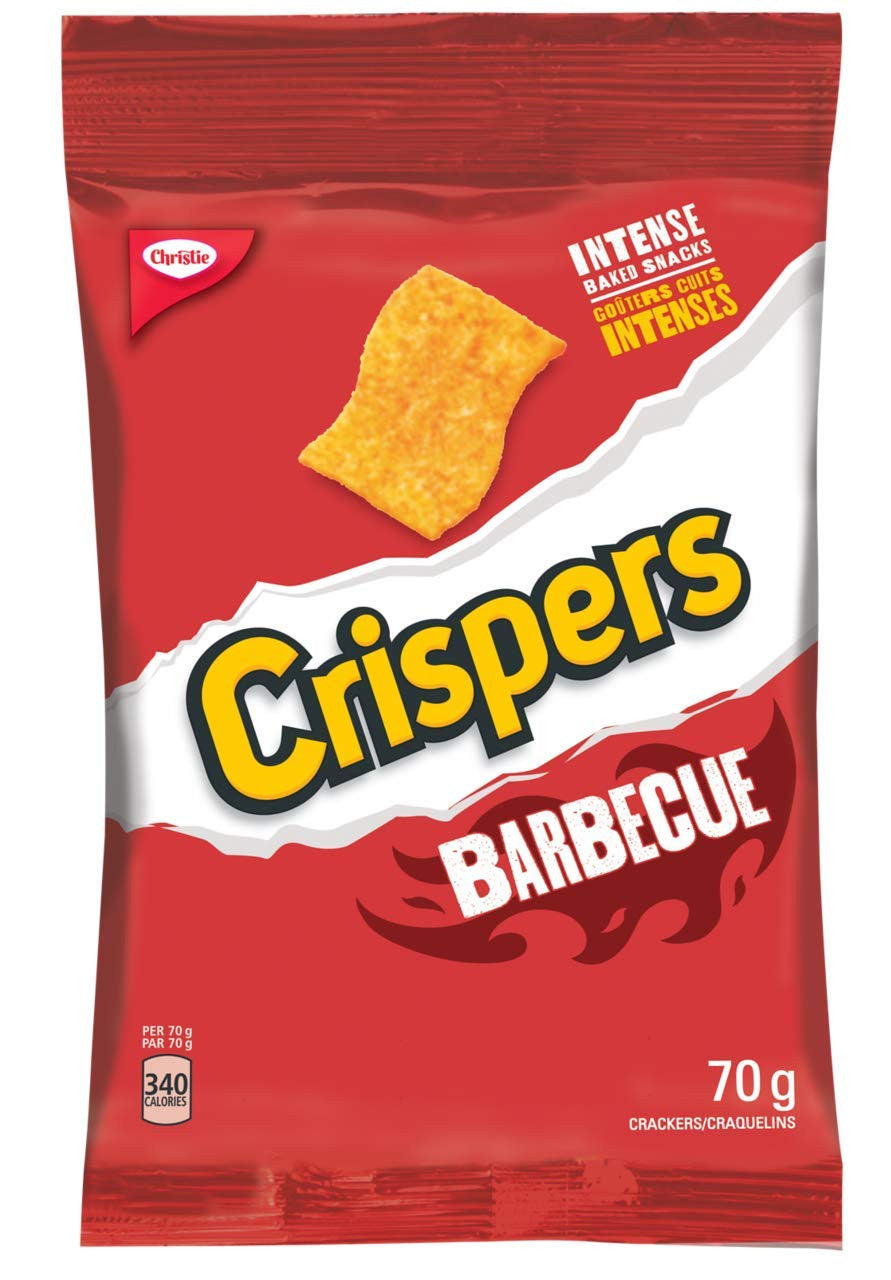 Crispers Christie Barbecue BBQ, 70g/2.46 Ounces 12 Pack {Imported from Canada}