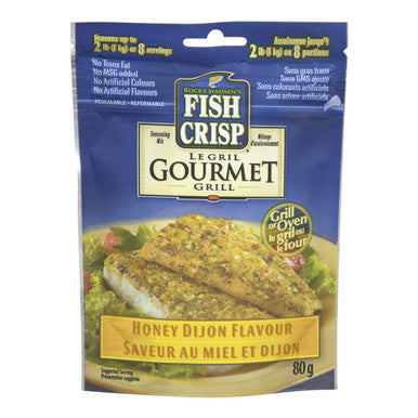 Rocky Madsen, Fish Crisp, Seasoned Coating Mix, Gourmet Grill, Honey Dijon, 80g, {Imported from Canada}