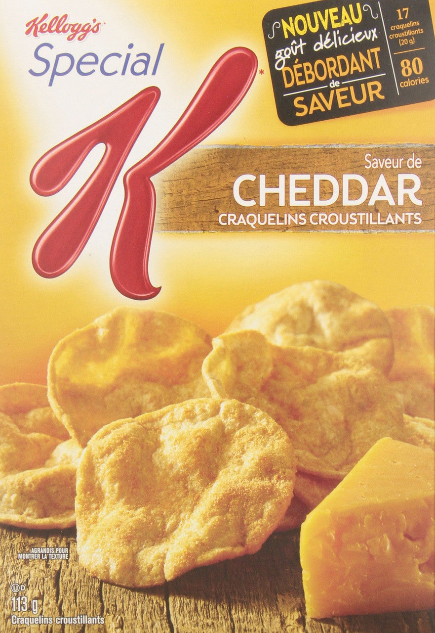 Kellogg's Special K Cracker Chips Cheddar Flavour 113g {Imported from Canada}