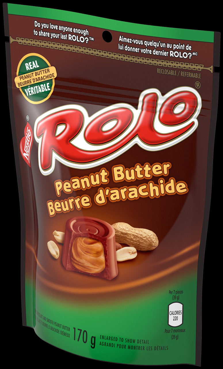 ROLO Peanut Butter, 170g/6 oz., Reclosable Pack {Imported from Canada}