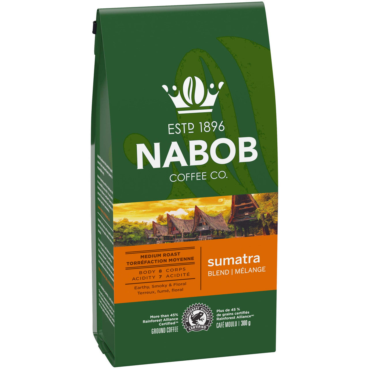 Nabob Ground Coffee, Sumatra Blend Medium Roast, 300g {Imported from Canada}