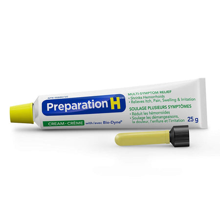 Preparation H Cream(25g) with Bio-Dyne, Hemorrhoid Multi-Symptom Pain Relief {Imported from Canada}