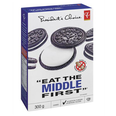 President's Choice "Eat the Middle First" Vanilla Cookies, 300g/10.6oz., {Imported from Canada}