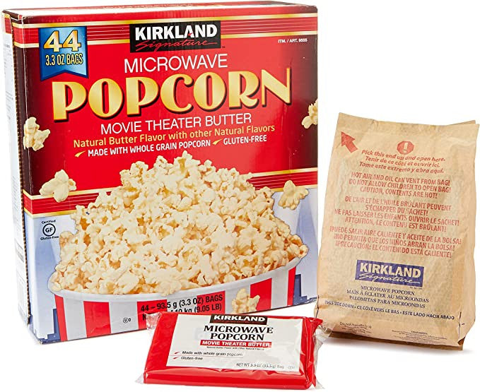 Kirkland Signature Microwave Popcorn, 93g/3.3 oz, 44ct {Imported from Canada}