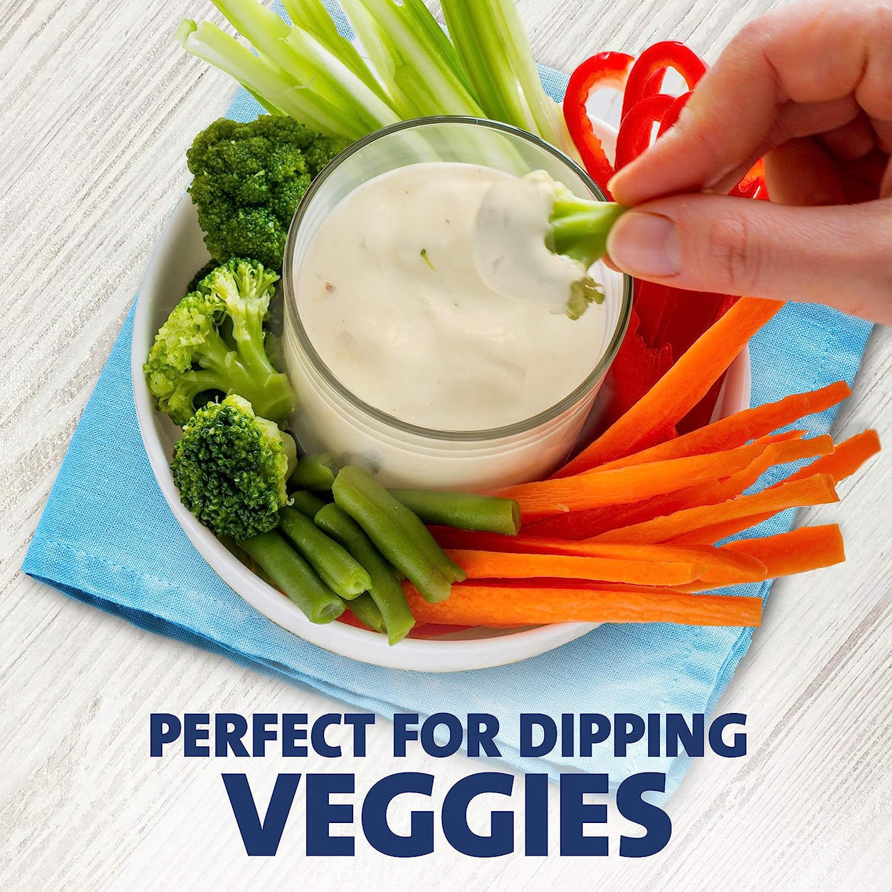 Kraft Creamy Cucumber Salad Dressing used as a dip