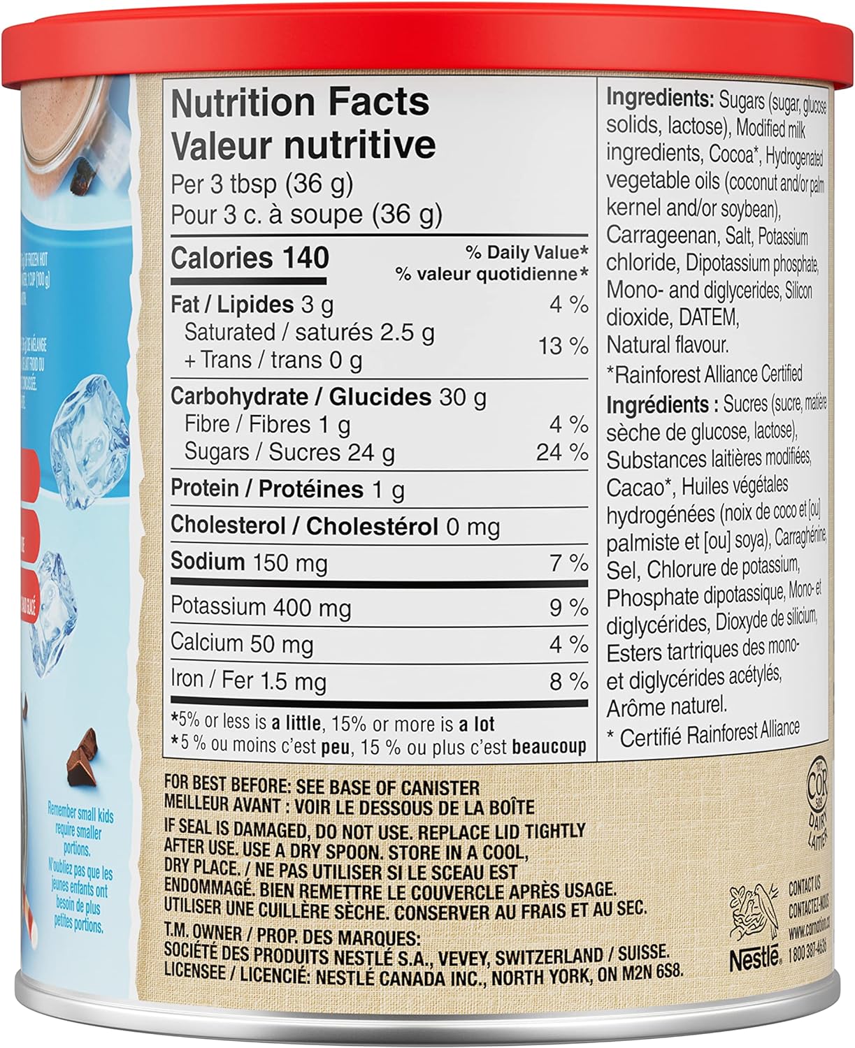 Nestle Carnation Frozen Hot Chocolate Mix, 450g/15.7 oz