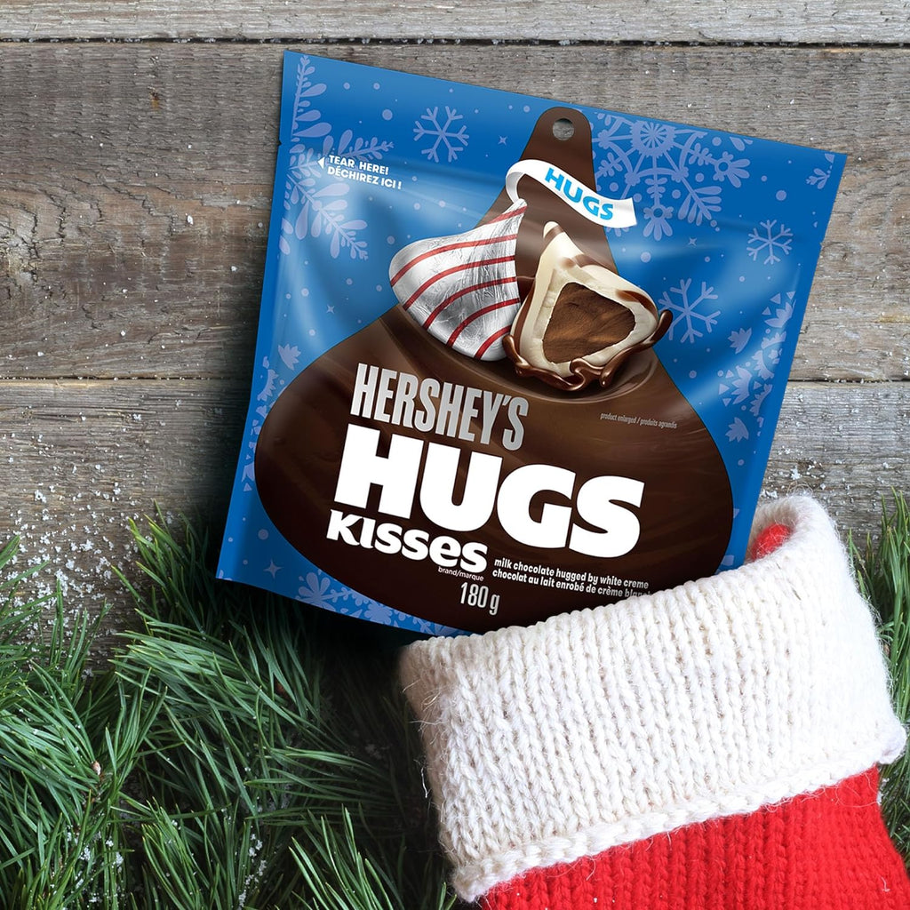 Hershey's Hugs Kisses, Milk Chocolate Hugged by White Creme, 180g/6.3 oz