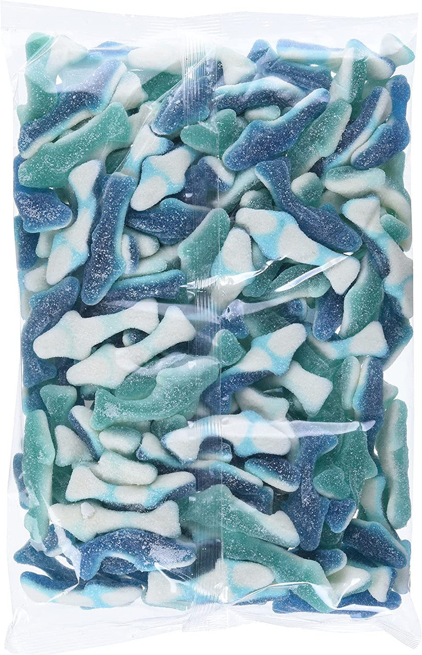 Sour Sharks Gummy Candy, 1kg/2.2 lbs. Bulk Bag {Imported from Canada}