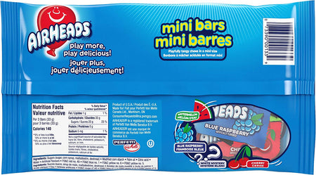 Airheads Candy Mini Bars, Assorted Flavors, 340g/11.9 oz. Bag {Imported from Canada}