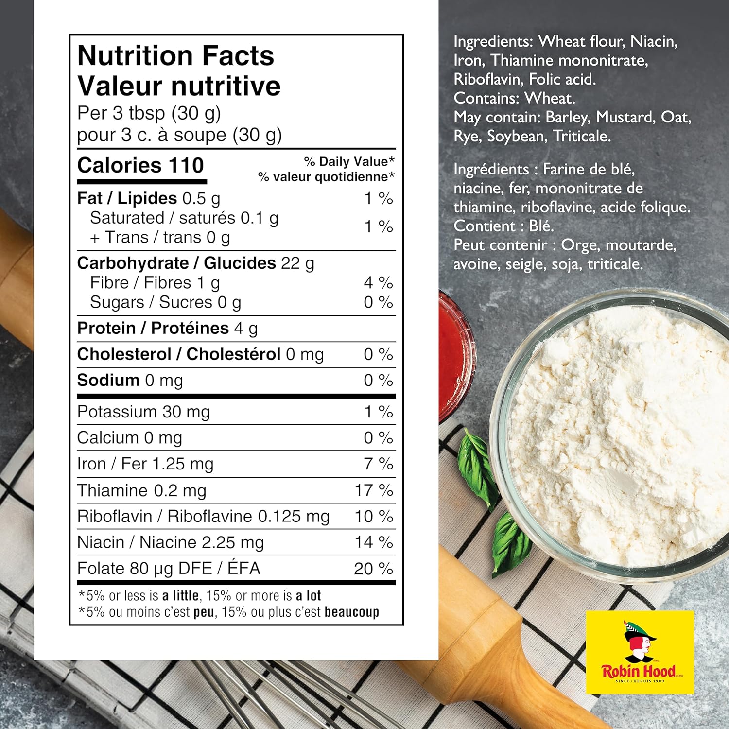 Robin Hood 00 Pizza Flour Nutrition Information 