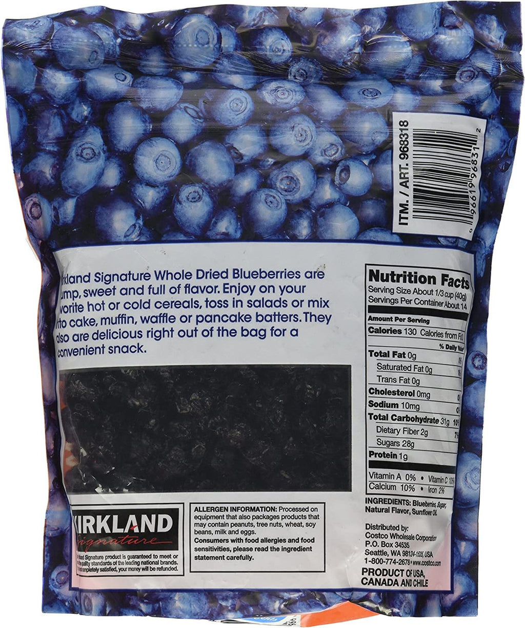 Kirkland Signature Dried Blueberries, 567g/20 oz., {Imported from Canada}