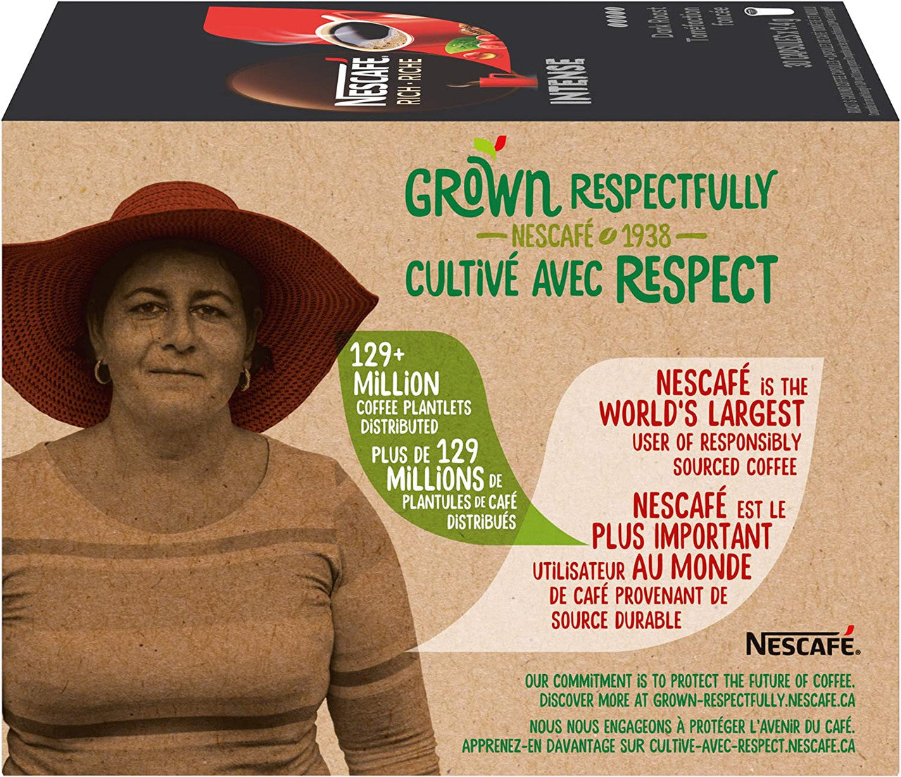 Nescafé Rich Intense Dark Roast Coffee, K-Cups, 30 Count, 1 Box {Imported from Canada}