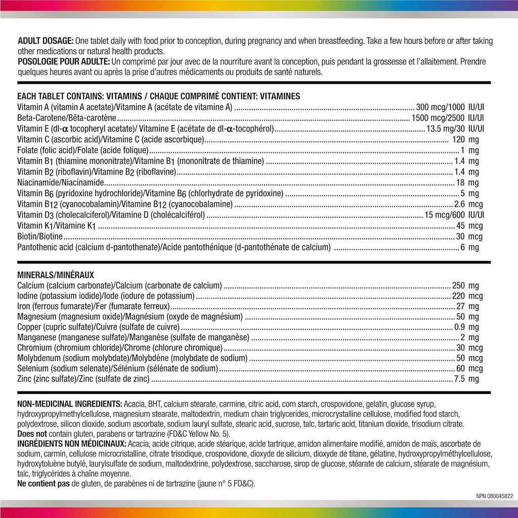 Centrum Prenatal Vitamins, Complete Multivitamin & Multimineral Supplement, 100ct Bottle