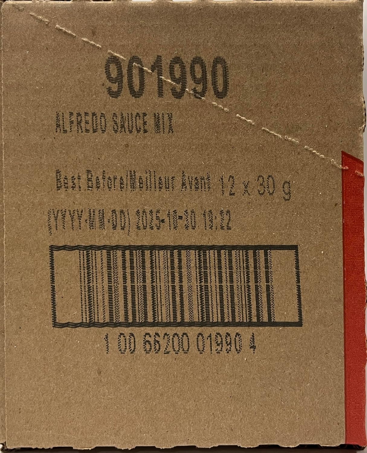 Club House Pasta  Alfredo, 30gram,  12ct, upc label.